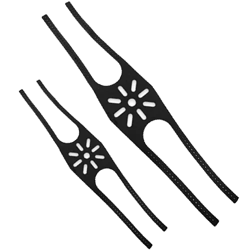 Mask Head Harness Black Rubber/ Silicone